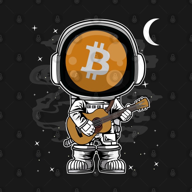 Astronaut Guitar Bitcoin BTC Coin To The Moon Crypto Token Cryptocurrency Blockchain Wallet Birthday Gift For Men Women Kids by Thingking About