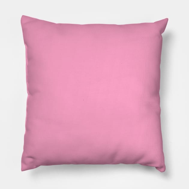 Carnation Pink Plain Solid Color Pillow by squeakyricardo