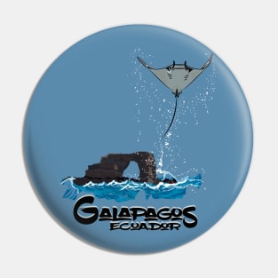 Galapagos Mantarraya Stingray Pin