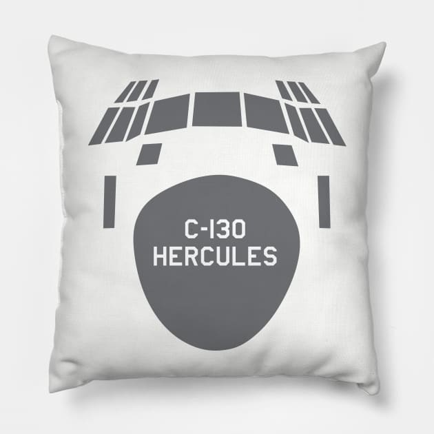 C-130 Hercules Front Pillow by Caravele