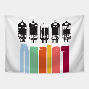 Analog Tubes Retro Stripes Tapestry