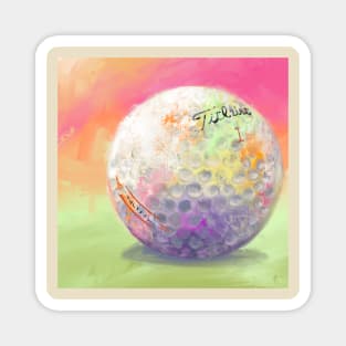 Pretty Golfball Magnet