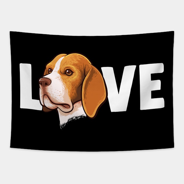 I Love My Beagle Dog Breed Puppy Dog Lover Puppy Pet Lover Tapestry by sBag-Designs