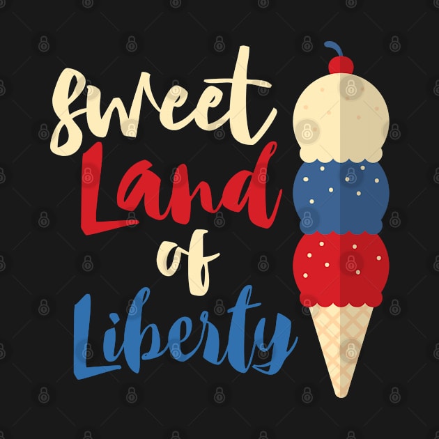 Sweet Land of Liberty USA Flag Retro 4th Of July Gift by stayilbee