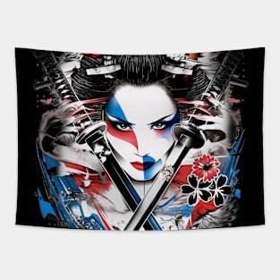 Geishas and Bushido, Eastern Culture Graphic T-shirt 15 Tapestry