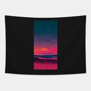 Romantic red sunset Tapestry