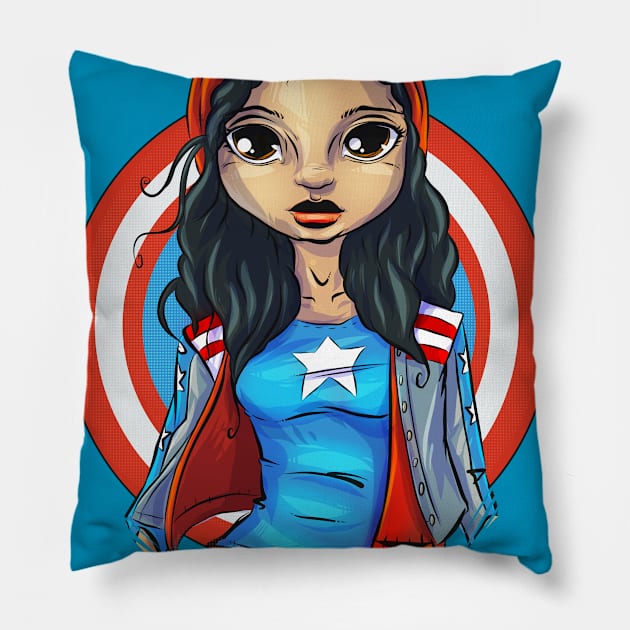 Pop Culture Caricature #19 - Miss America Pillow by yazgar