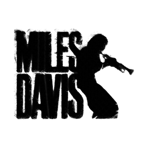 miles davis silhouettegraphic by HAPPY TRIP PRESS