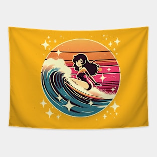 Surfing Stars Tapestry