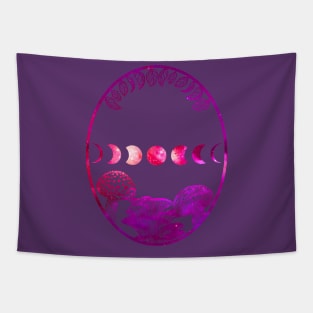 Cottagecore Goblincore Mushrooms Moon Alt Aesthetic Witchy Vibes Green Witch Tapestry