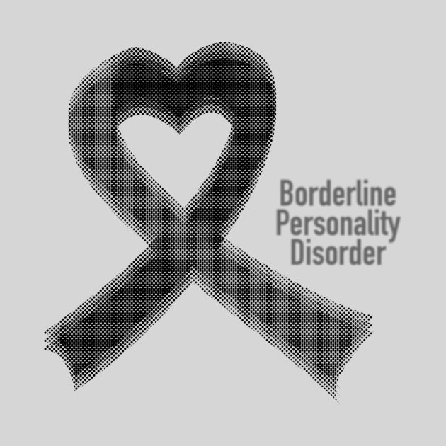 Borderline Personality Disorder Awareness Halftone Ribbon by ADHDisco