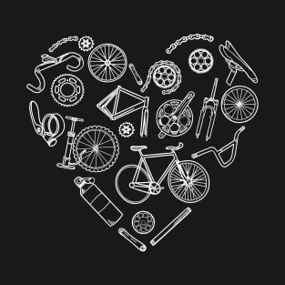 Bicycle Heart Bicycling T-Shirt