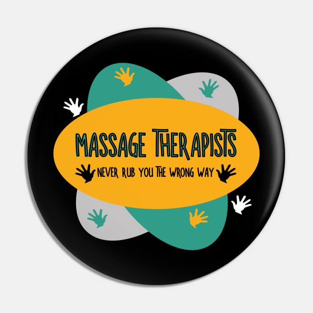 Massage Therapists Hands Rub Ovals Pin by Barthol Graphics