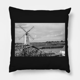 Thurne Mill on the River Thurne in the Norfolk Broads National Park Pillow