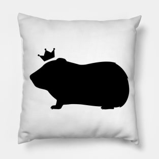 Guinea Pig Queen Silhouette Pillow