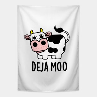 Deja Moo Cute Cow Pun Tapestry