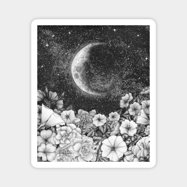 Moonlight in the Garden Magnet by ECMazur