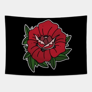 Traditional Rose Tattoo Tapestry