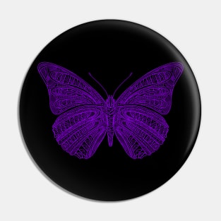 Butterfly design created using line art - purple version Pin