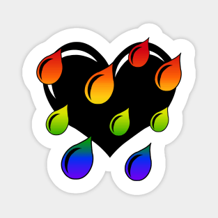 Rainbow Weeping Heart Magnet