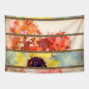 romantic autumn fall leaves watercolor leaves sunflower Tapestry