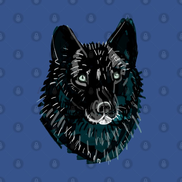 Black Wolf by belettelepink