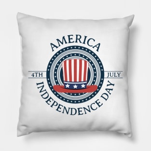 American flag. Independence Day with a cylindrical hat Pillow