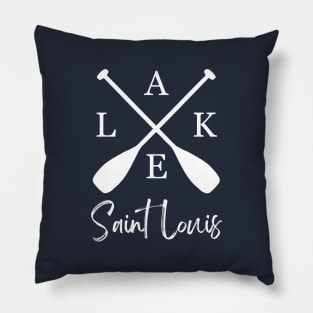 Lake Saint Louis Crossed Paddles Pillow