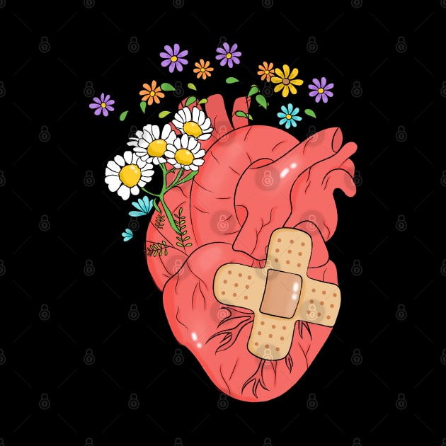 Floral Broken Heart by Lizzamour