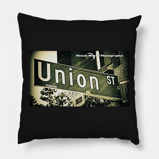 Union Street, Pasadena, California by Mistah Wilson Pillow by MistahWilson