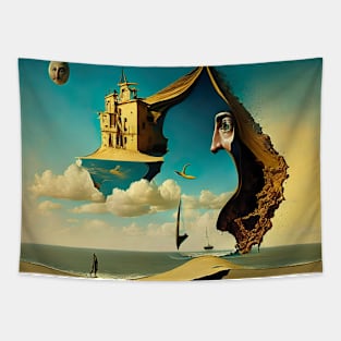 [AI Art] Distant escape, inspired by the works of a surrealist master Tapestry