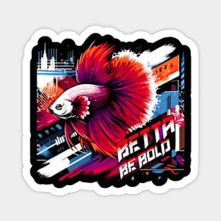 Streat Betta Urban Fighting Fish Magnet