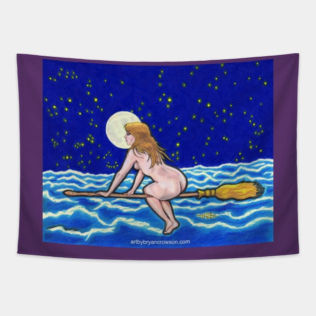 Soaring in Silence Tapestry by Art by Bryan Crowson