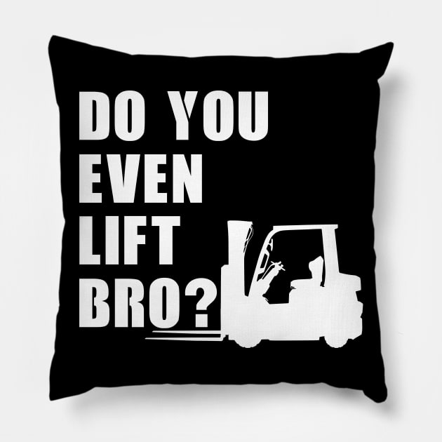 Do You even lift Bro? Pillow by NicGrayTees