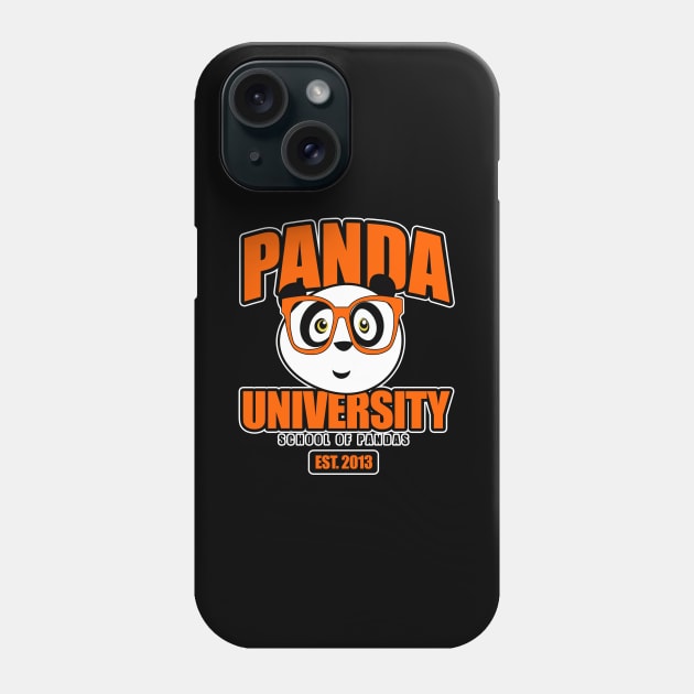 Panda University - Orange Phone Case by adamzworld