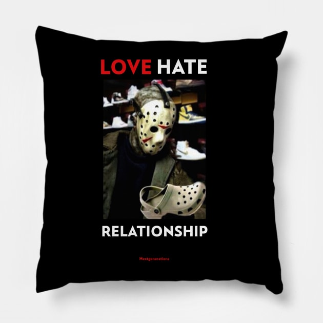 Love Crocs Hate Crocs Jason Pillow by NextGenerations