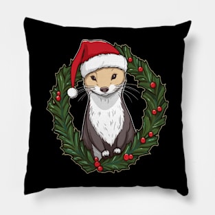 Weasel Christmas Pillow