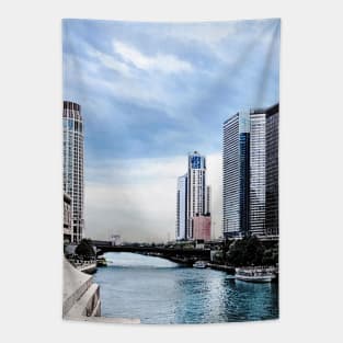 Chicago IL - View From Michigan Avenue Bridge Tapestry