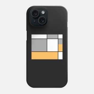 Squares and Rectangles  Gold , Grey, and White Phone Case