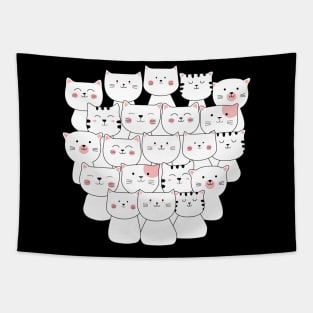 Cute Pile of Cats Tapestry