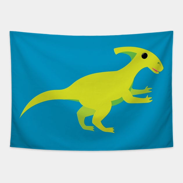 Happy Parasaurolophus Tapestry by MadArtisan