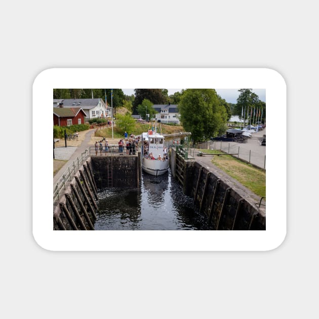 Steamboat in Håverud's locks Magnet by connyM-Sweden