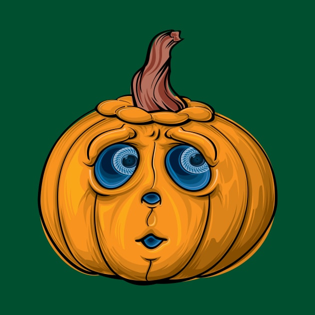 Scared Orange Pumpkin by PatrioTEEism