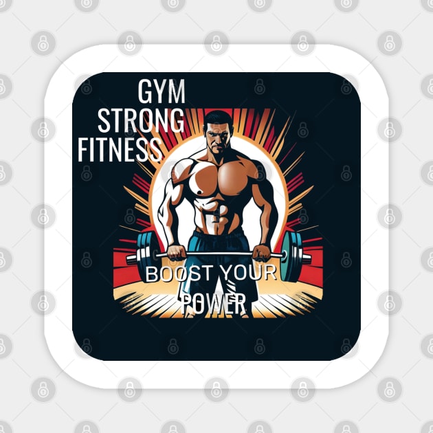 Gym strong fitness Magnet by sweetvision