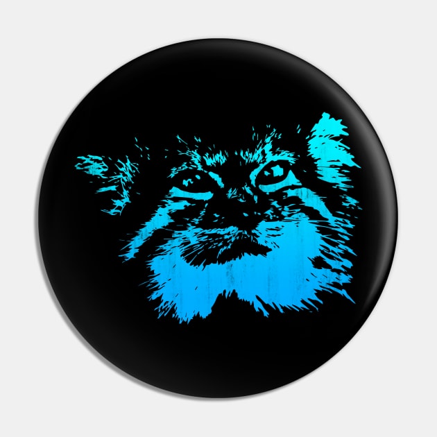 Pallas Cat - Blue Pin by Scailaret