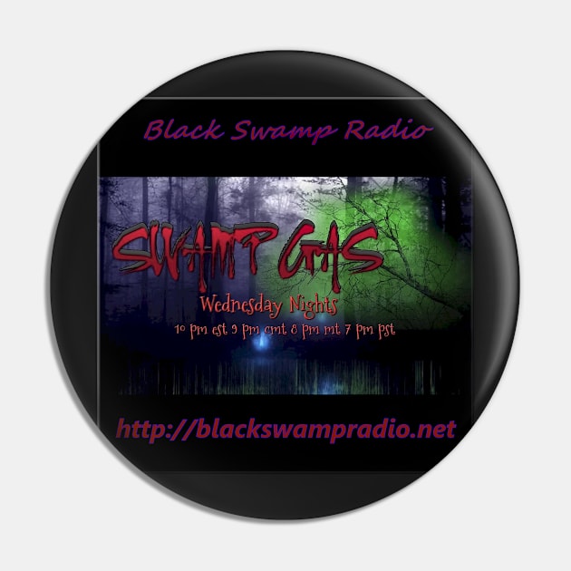 Black Swamp Radio's Swamp Gas Logo Pin by wisefrog