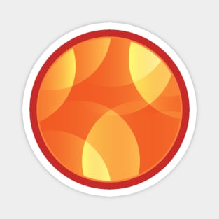 Circle Abstract Orange Yellow Magnet