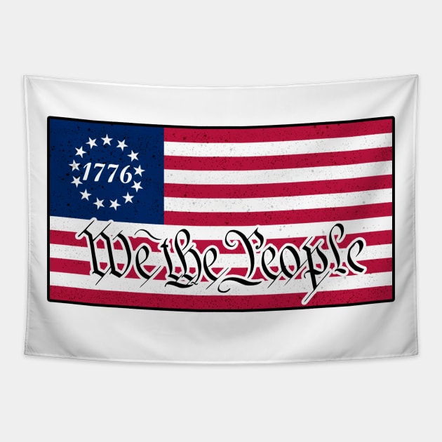 We the people - Betsy Ross flag Tapestry by DarkwingDave