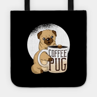 Cute Coffee Pug graphic, Coffee And Dog Lover Gift, Pug Mama design Tote