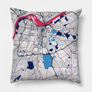 Louisville - Kentucky MilkTea City Map Pillow